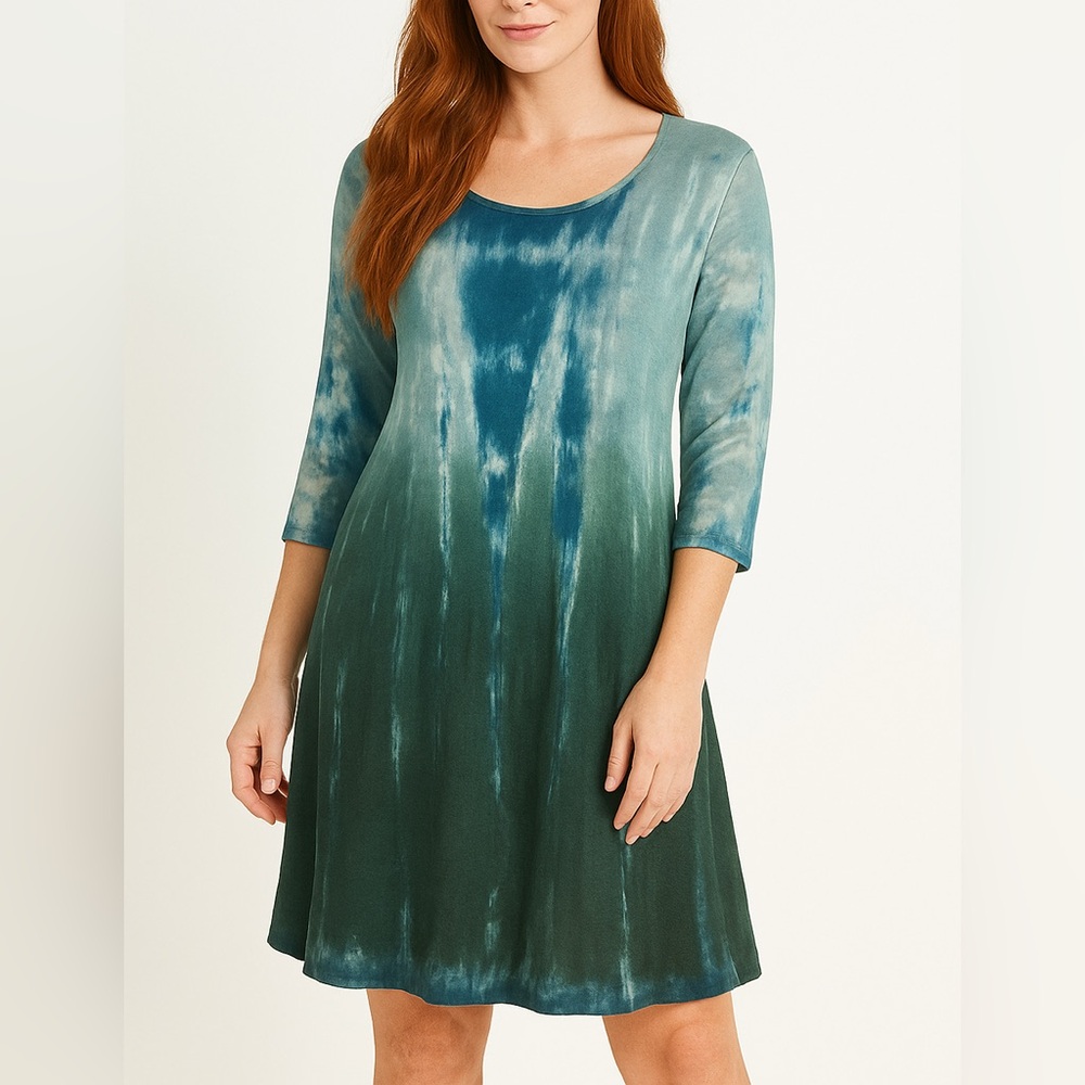 Earthbound Trading Co. one of a kind tie-dye dress